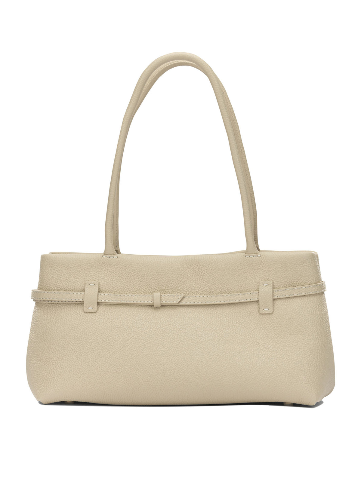 Manu Atelier "Le Cambon East West" Medium Shoulder Bag - White