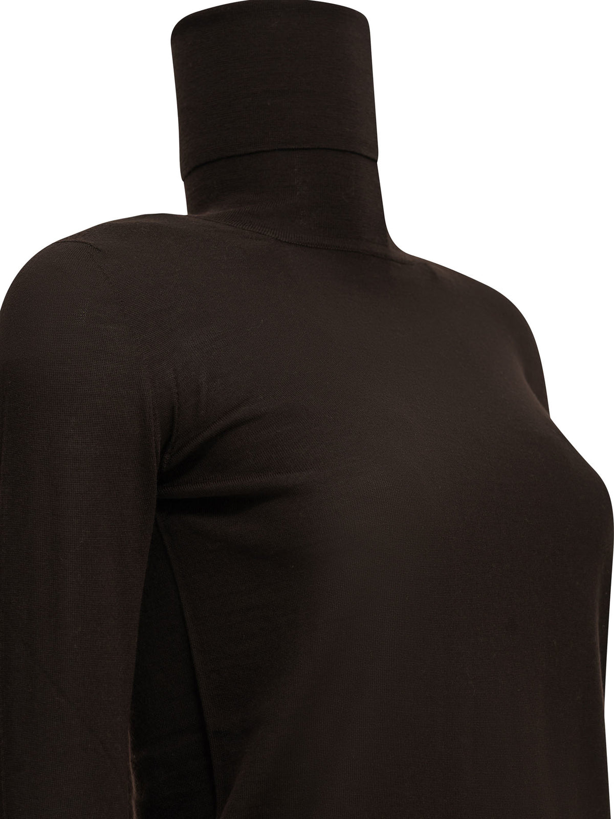 Max Mara Virgin Wool Turtleneck Sweater - Brown