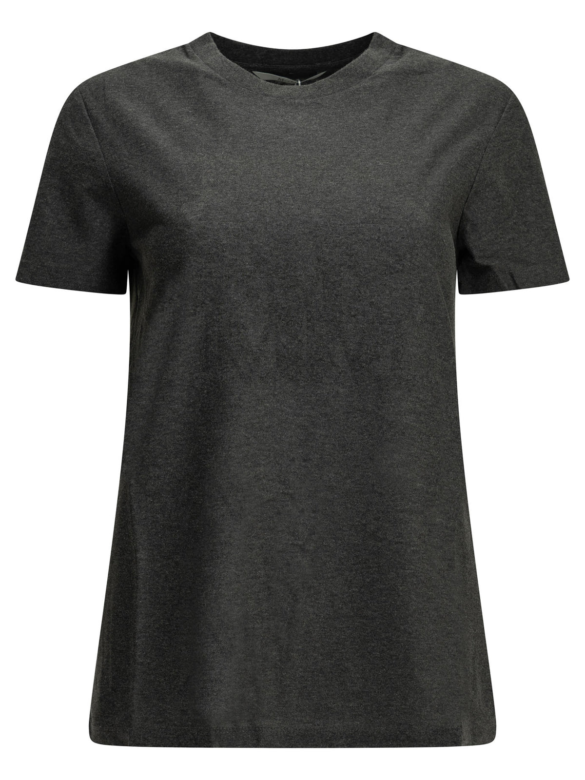 Max Mara Crewneck T-shirt with logo - Grey