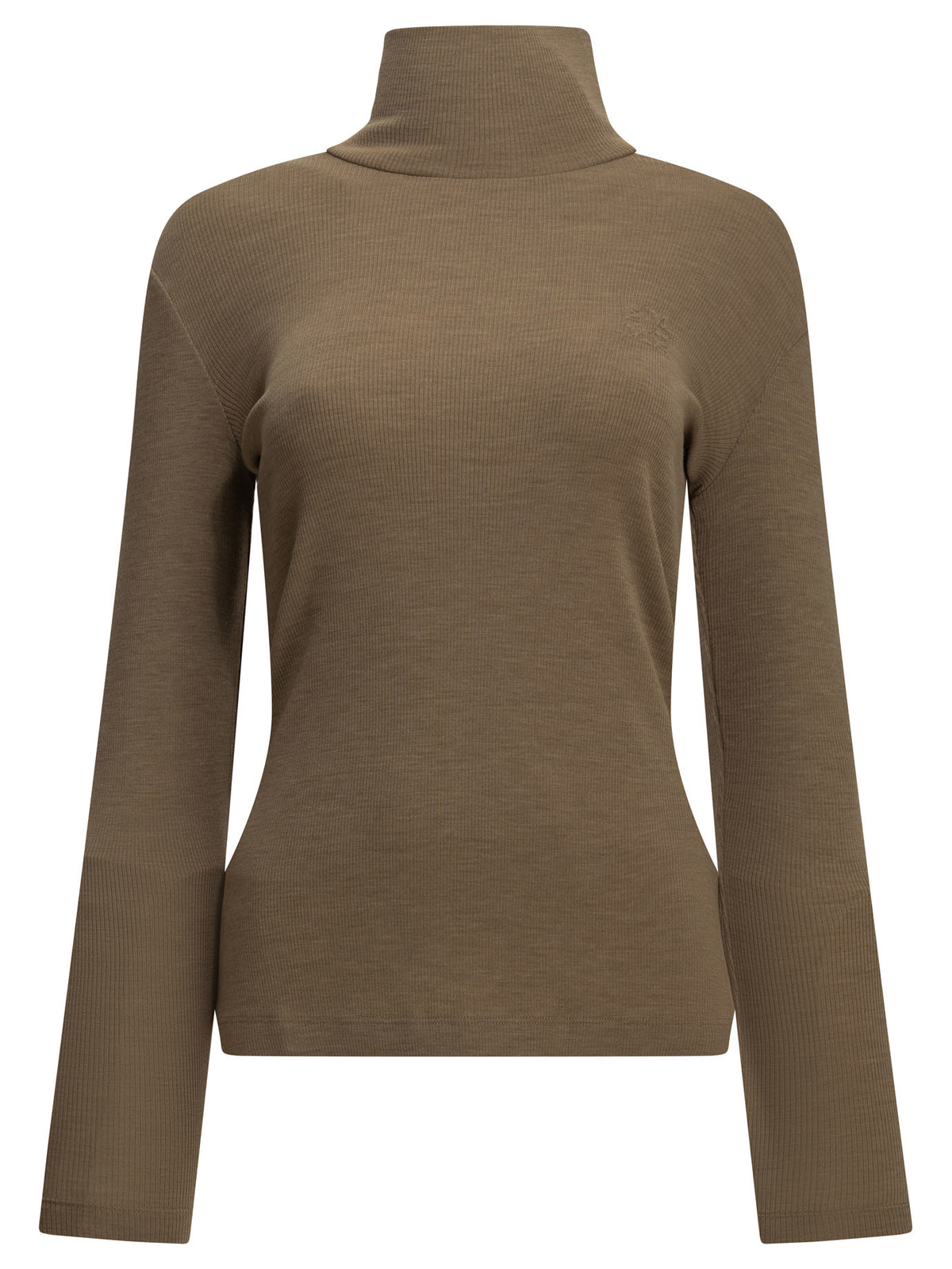 Max Mara Wool jersey turtleneck sweater - Brown