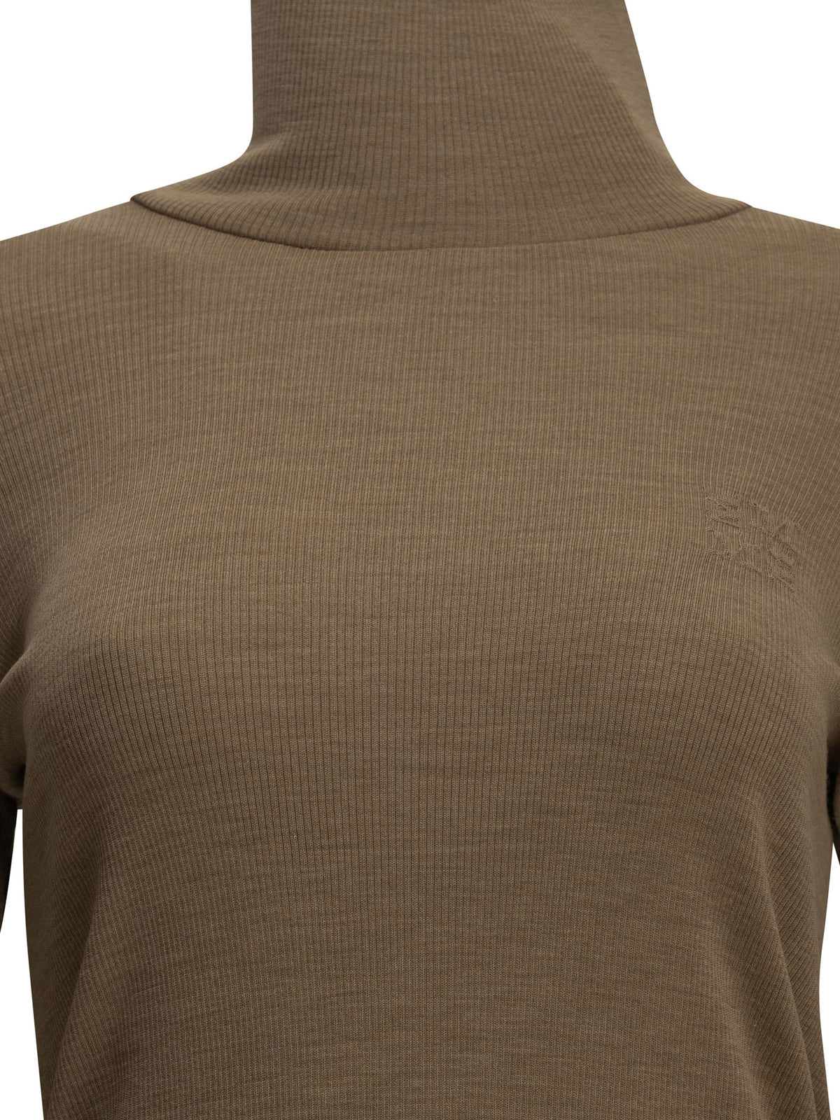 Max Mara Wool jersey turtleneck sweater - Brown