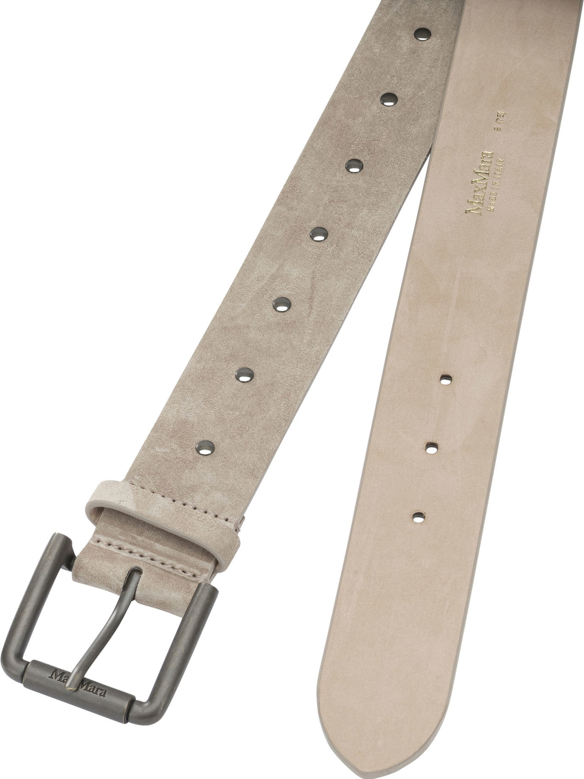 Max Mara Suede belt with studs - Beige