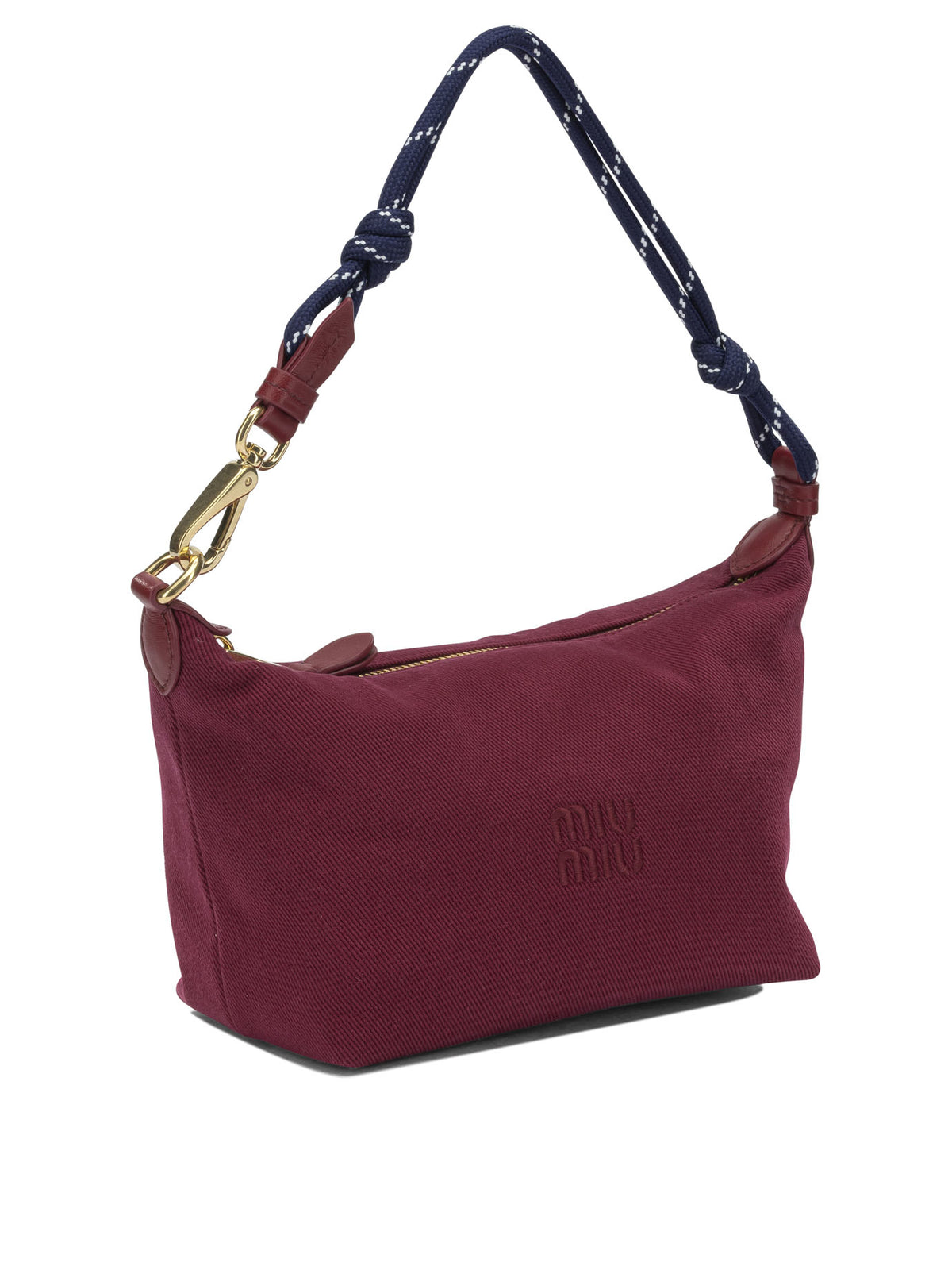 Miu Miu Small logo shoulder bag - Burgundy