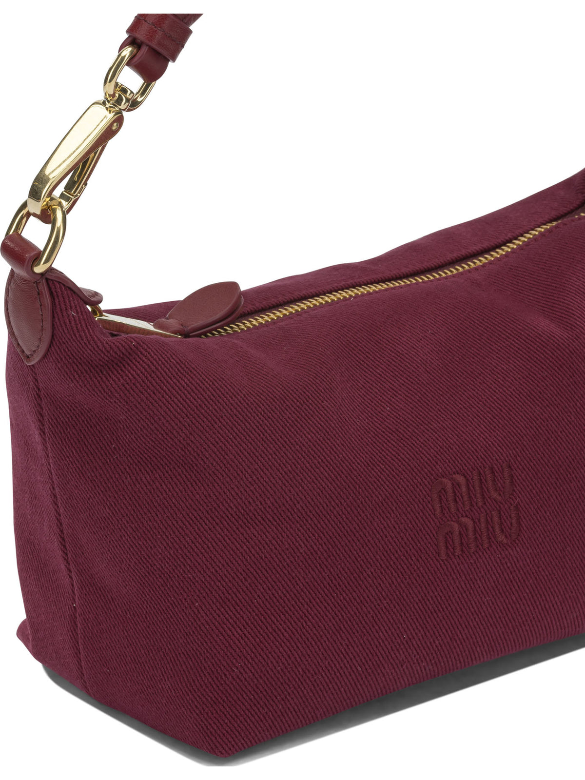 Miu Miu Small logo shoulder bag - Burgundy