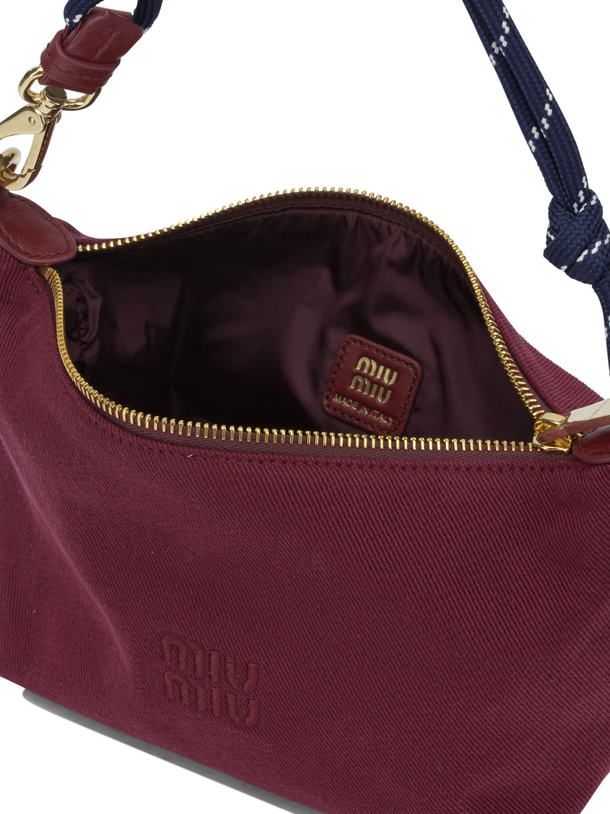 Miu Miu Small logo shoulder bag - Burgundy