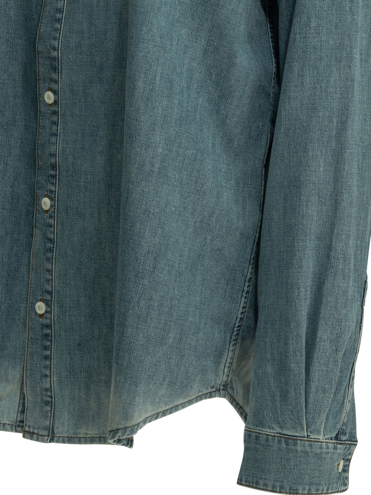 Miu Miu Casual shirt with logo - Light Blue