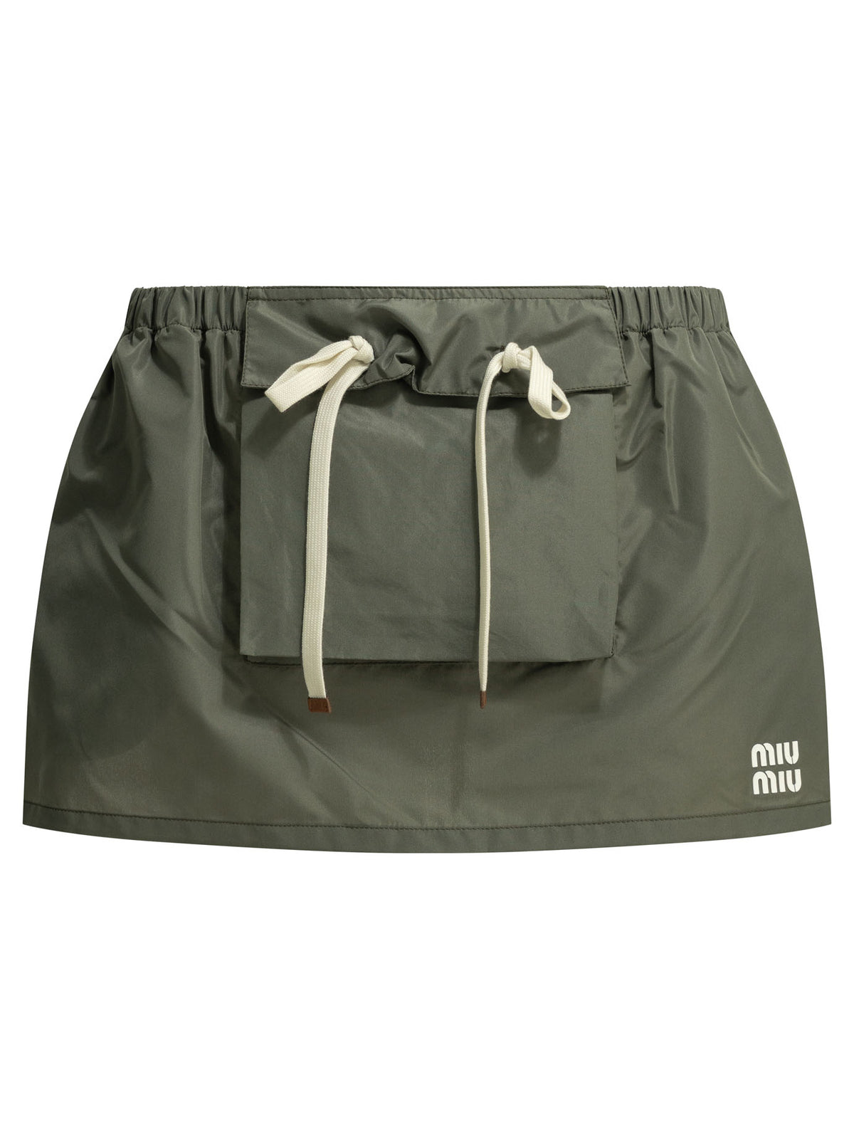 Miu Miu Cargo miniskirt with logo - Green