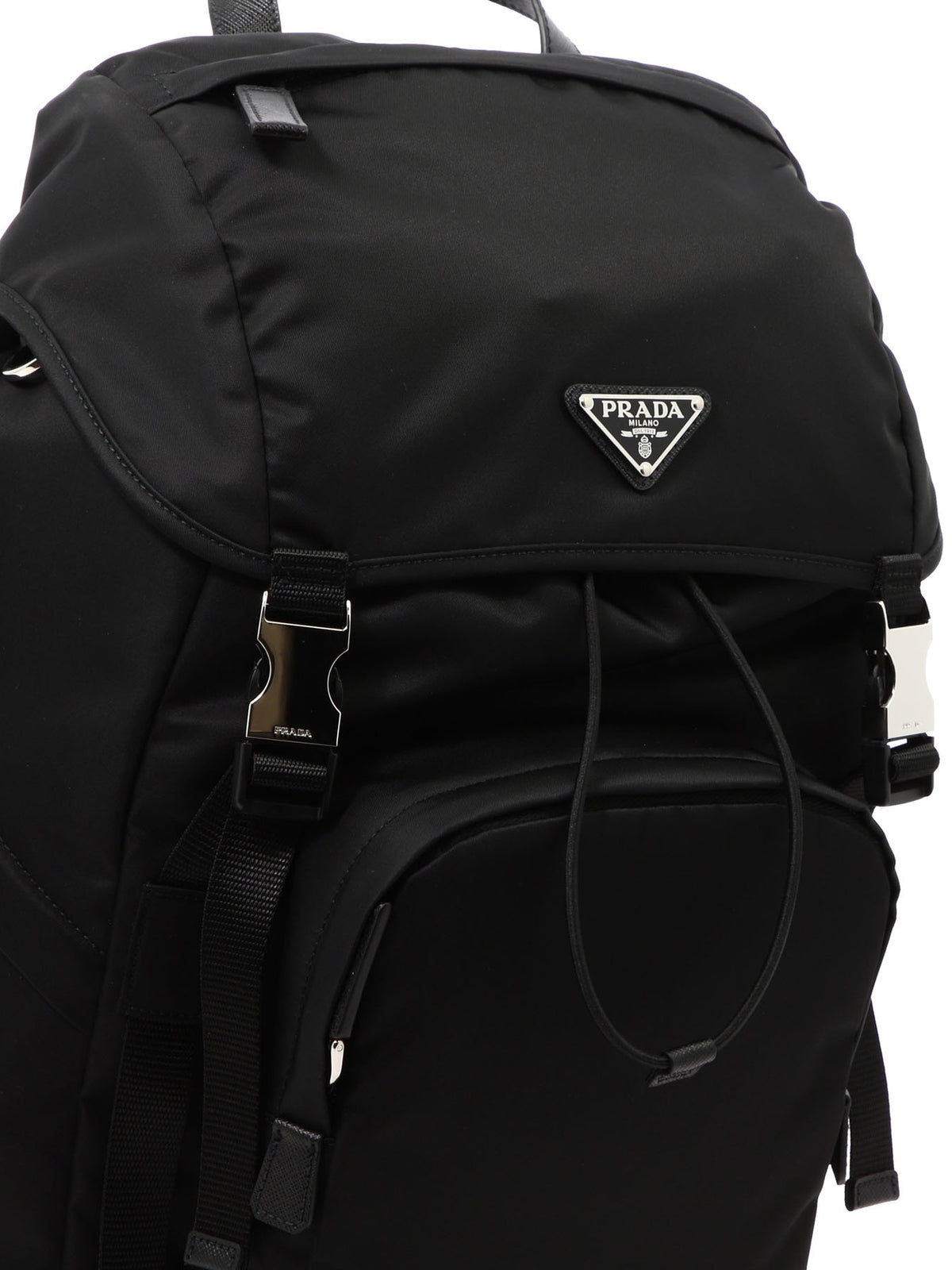 Prada Re-Nylon and Saffiano leather backpack - Black