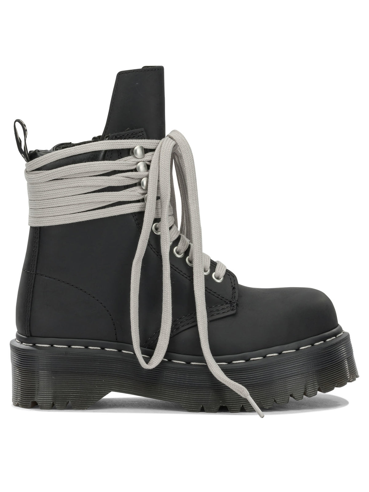 Rick Owens "Rick Owens x Dr. Martens - Quad Sole Steel" Zip-Up Ankle Boots - Black