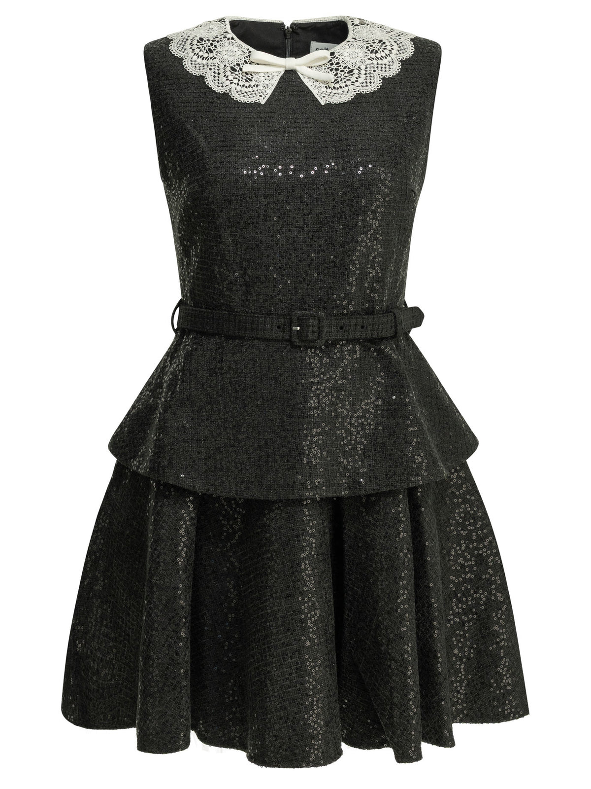 Self-Portrait Short sequin dress - Black