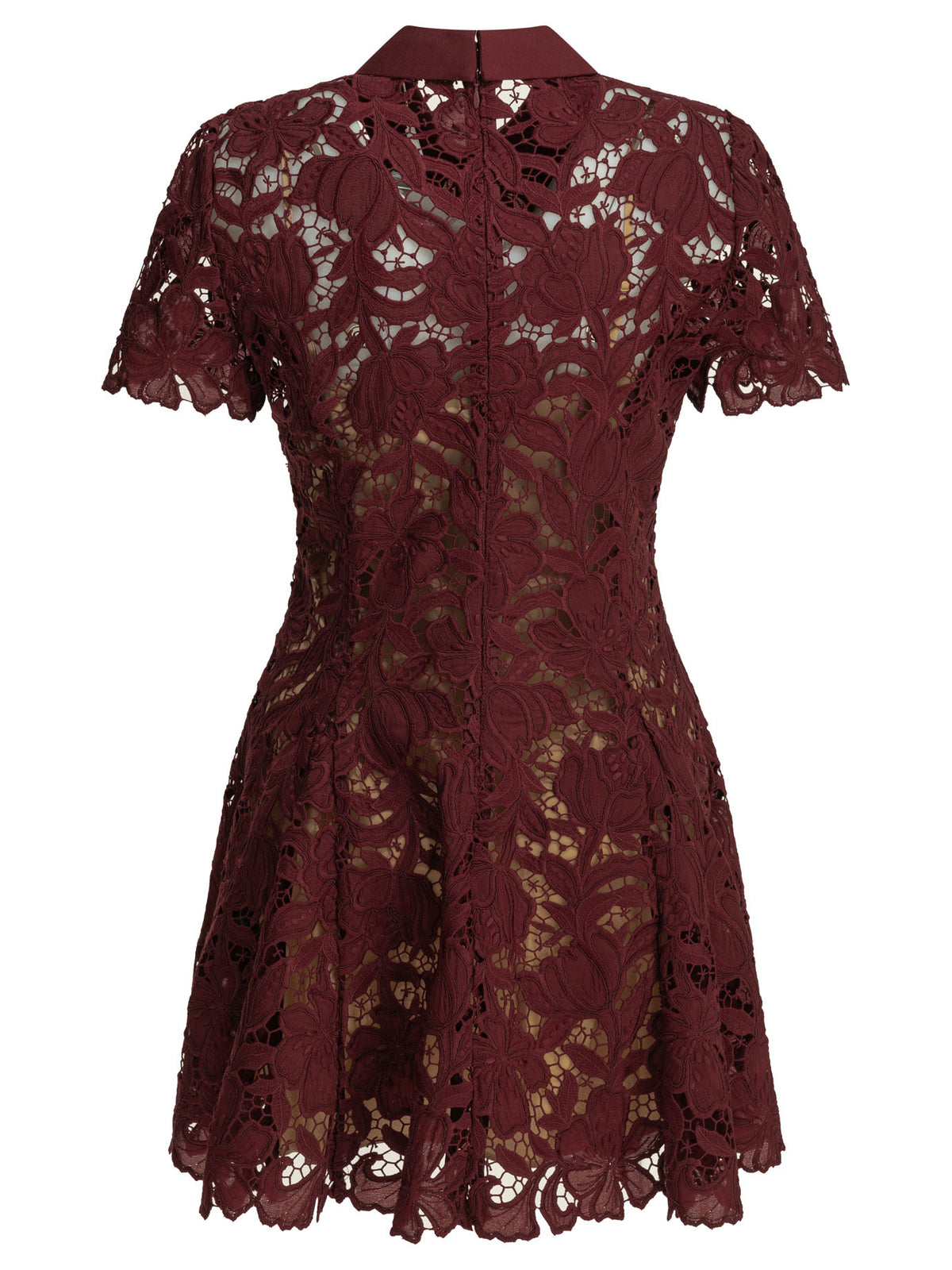Self-Portrait Short lace dress - Burgundy