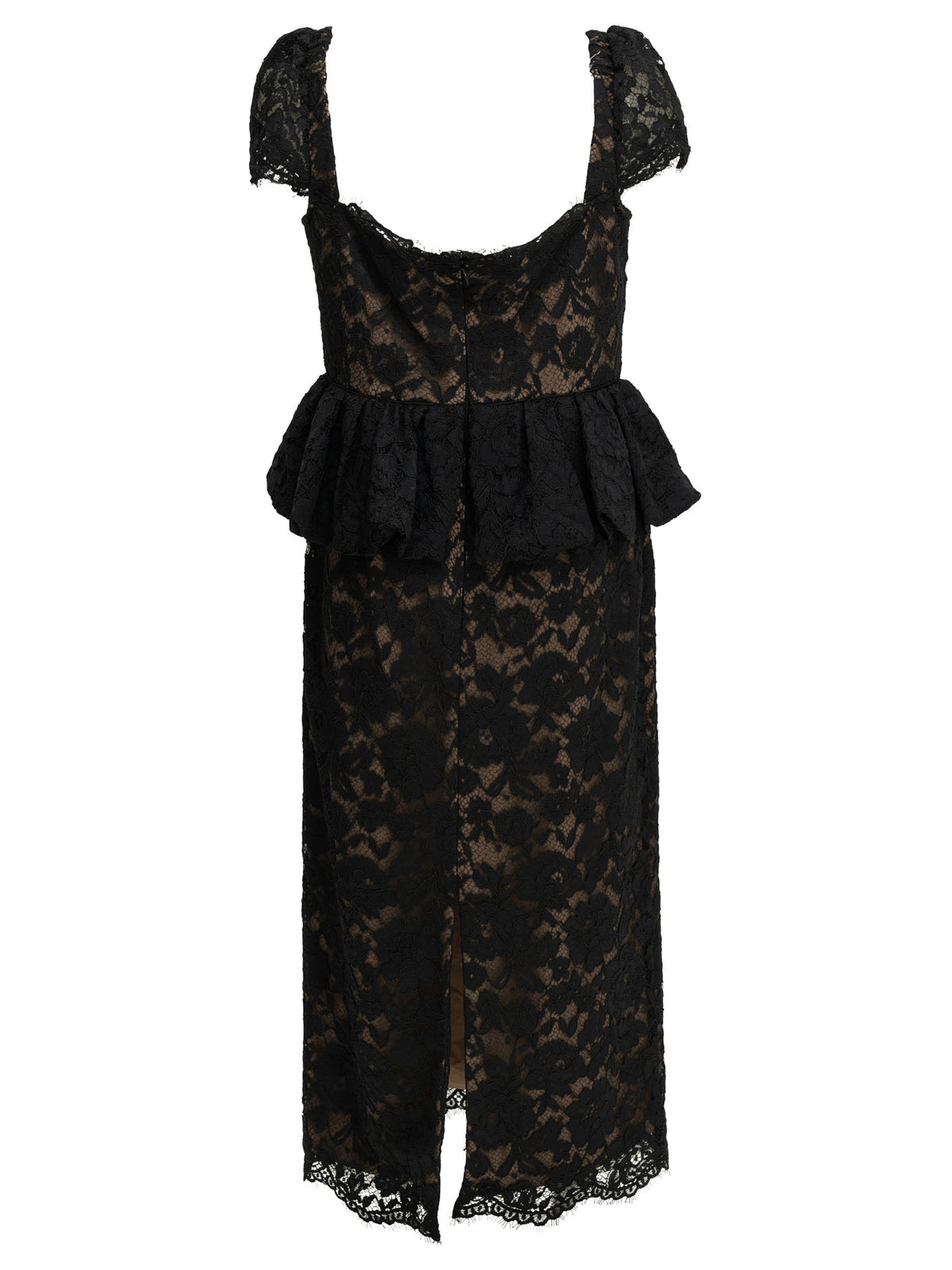 Self-Portrait Midi-length sheath dress with ruffles - Black