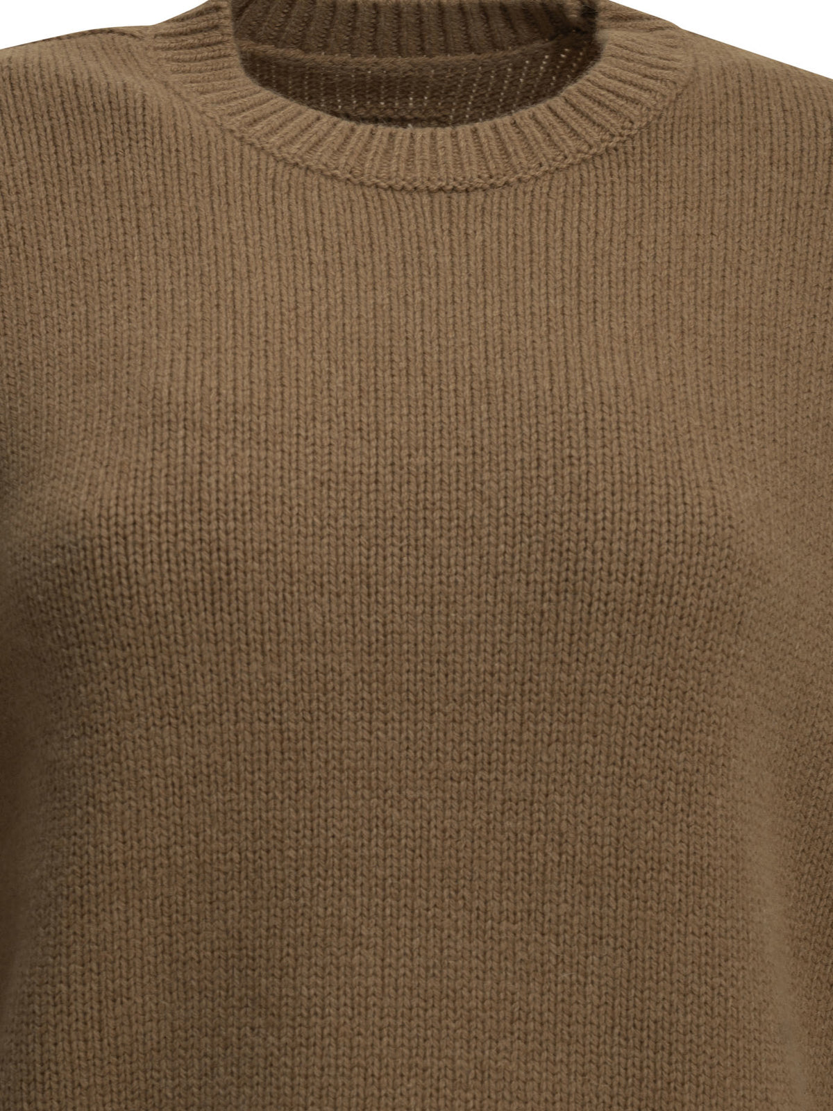 Toteme Camel-colored crew-neck sweater - Brown