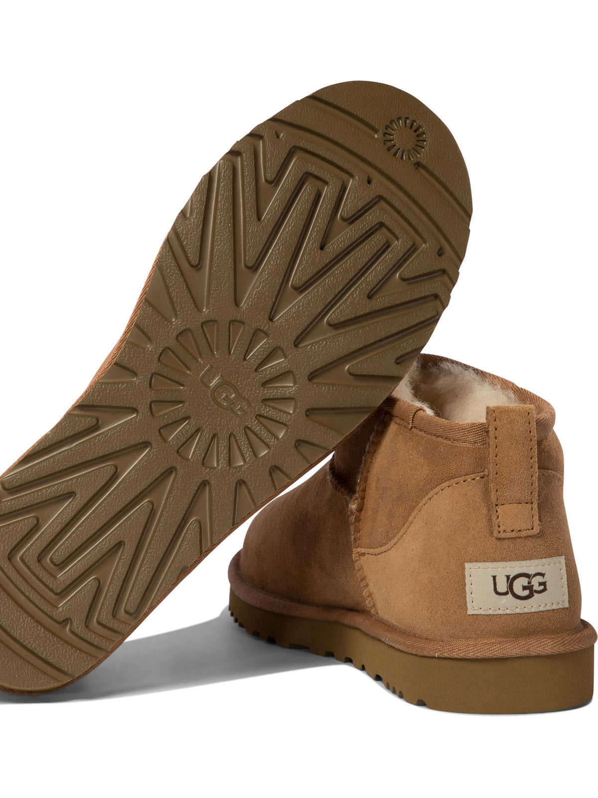 UGG "Classic Ultra Mini" Pull-On Ankle Boots - Brown