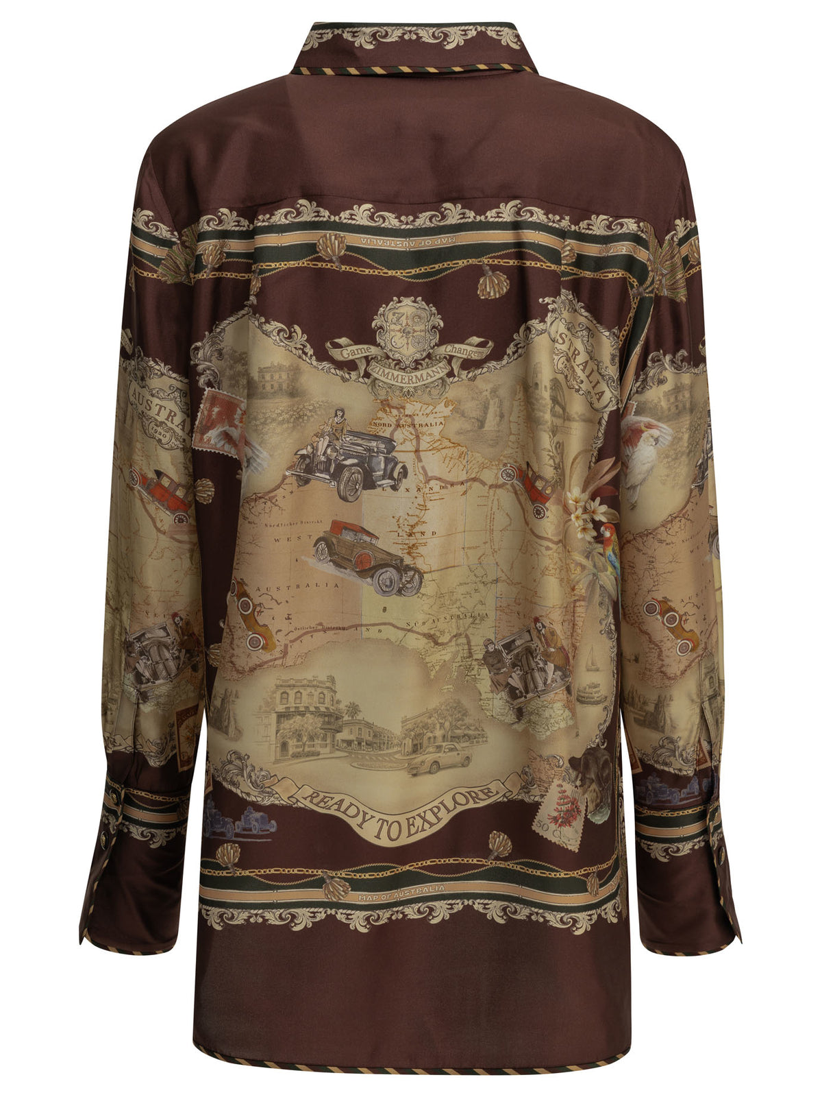 Zimmermann "Valiant" Casual Shirt - Burgundy
