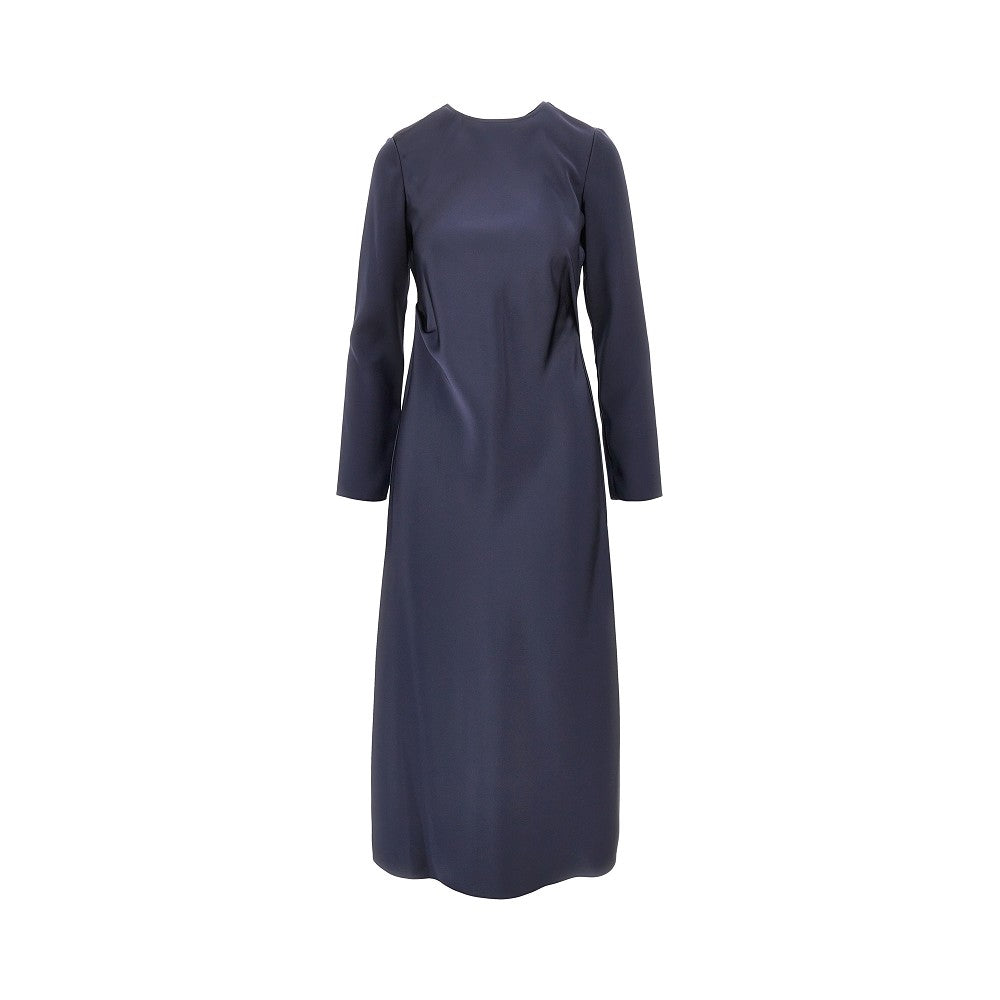 Emporio Armani Satin-effect tecno twill midi dress