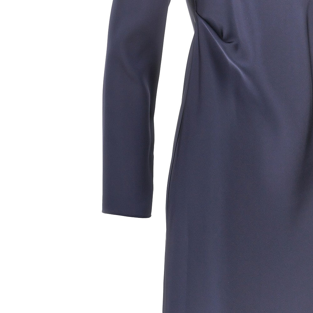 Emporio Armani Satin-effect tecno twill midi dress