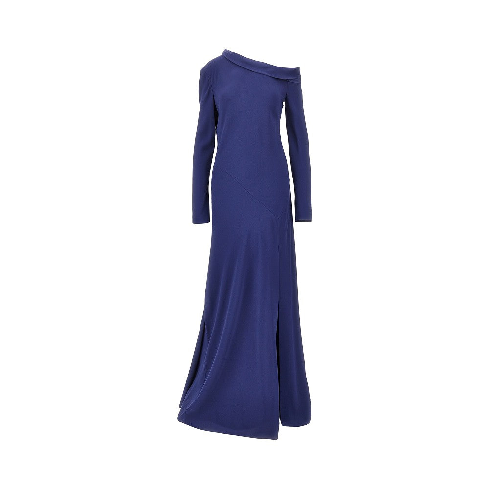 Alberta Ferretti Asymmetrical neckline long dress