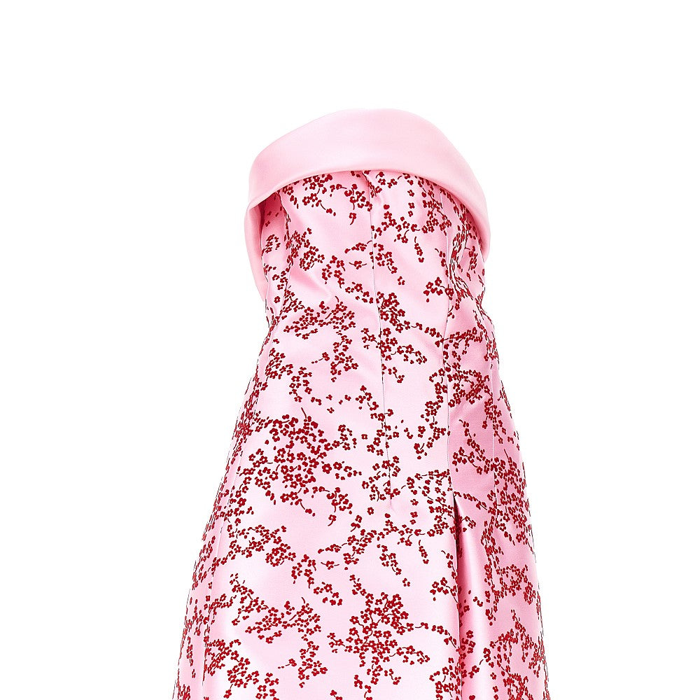 Alberta Ferretti Floral mikado midi dress