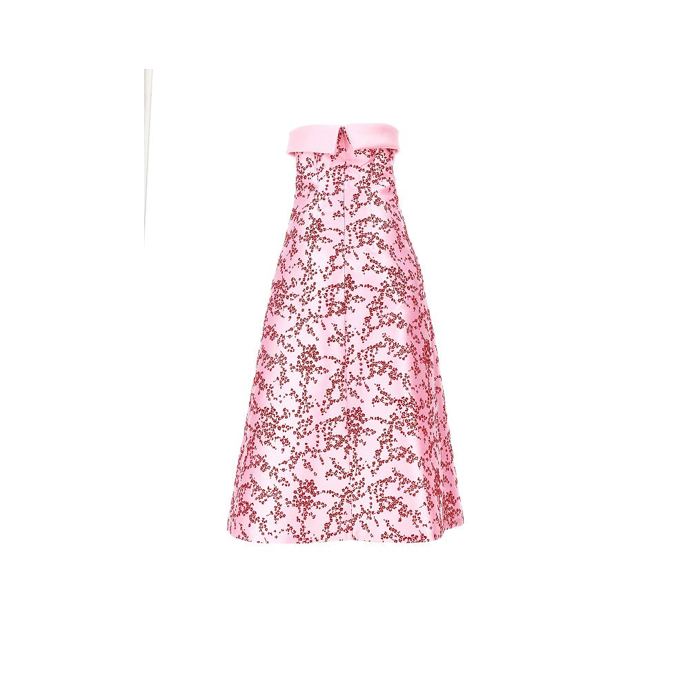 Alberta Ferretti Floral mikado midi dress