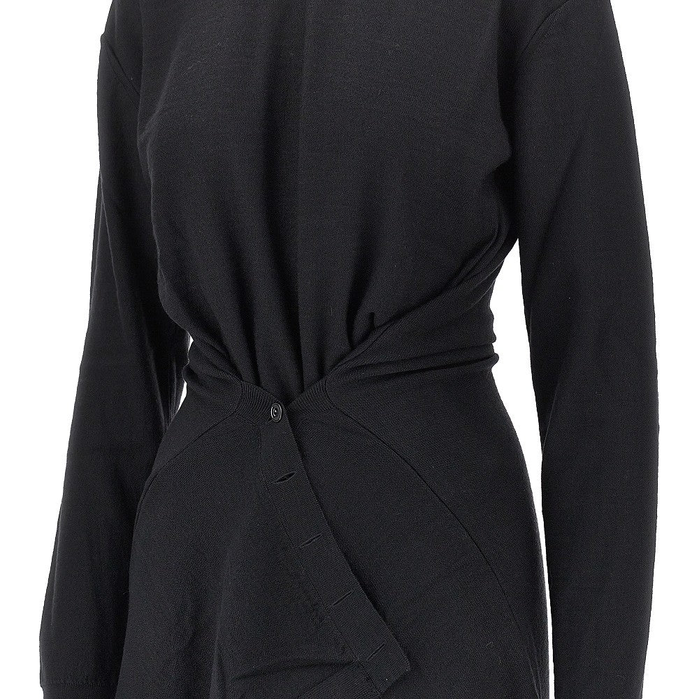 Lemaire Buttoned panels knitted midi dress