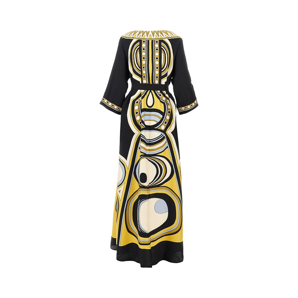 La Double J Printed silk 'Muumuu' long dress
