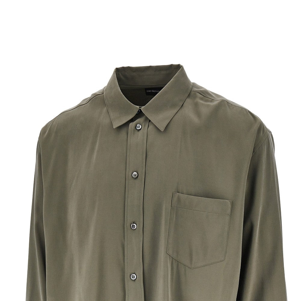 Emporio Armani Silk-hand viscose shirt