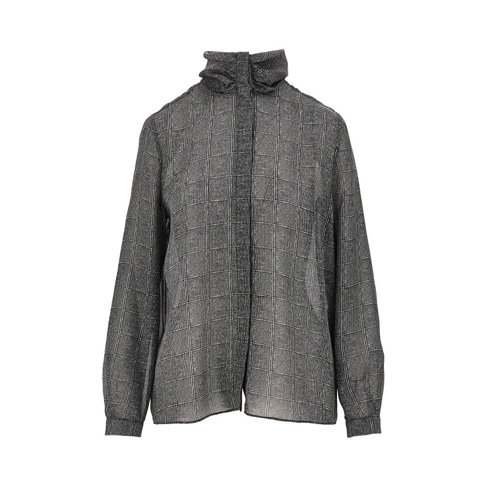 Emporio Armani Check print satin shirt