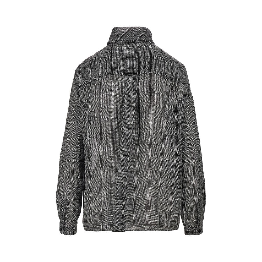 Emporio Armani Check print satin shirt