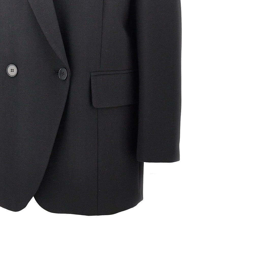 Emporio Armani Wool-blend oversized double-breasted jacket