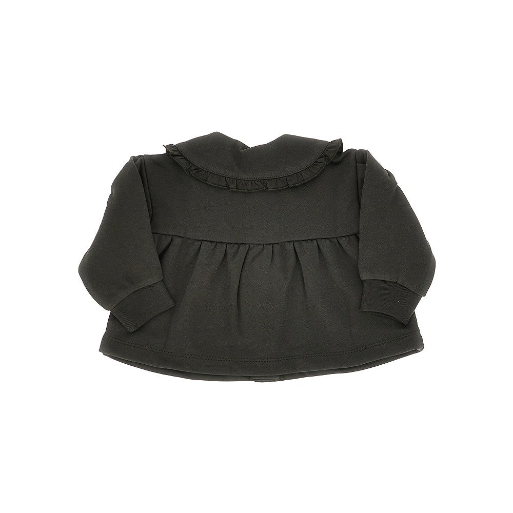 Marni French terry jacket with ruffled collar