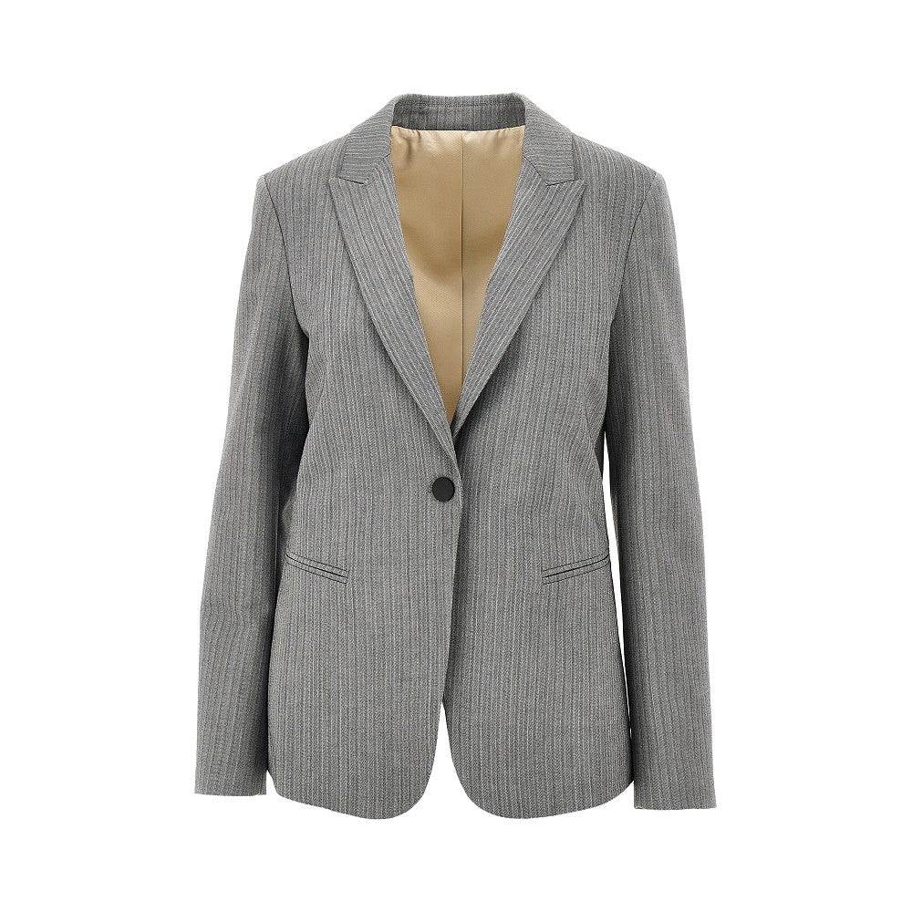 Alberta Ferretti Pinstriped tailored single-breasted jacket