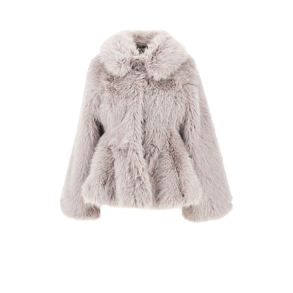 Rotate Faux fur flared jacket