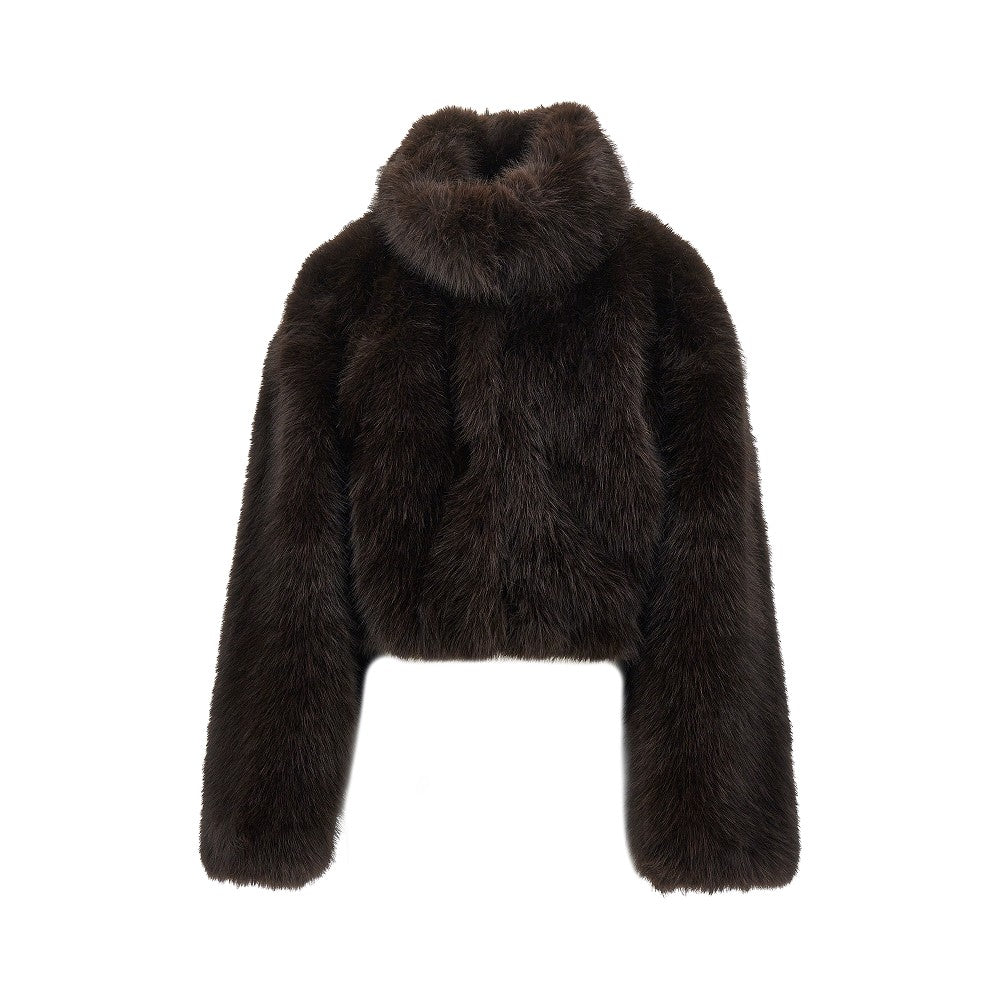 Rotate Faux fur cropped jacket