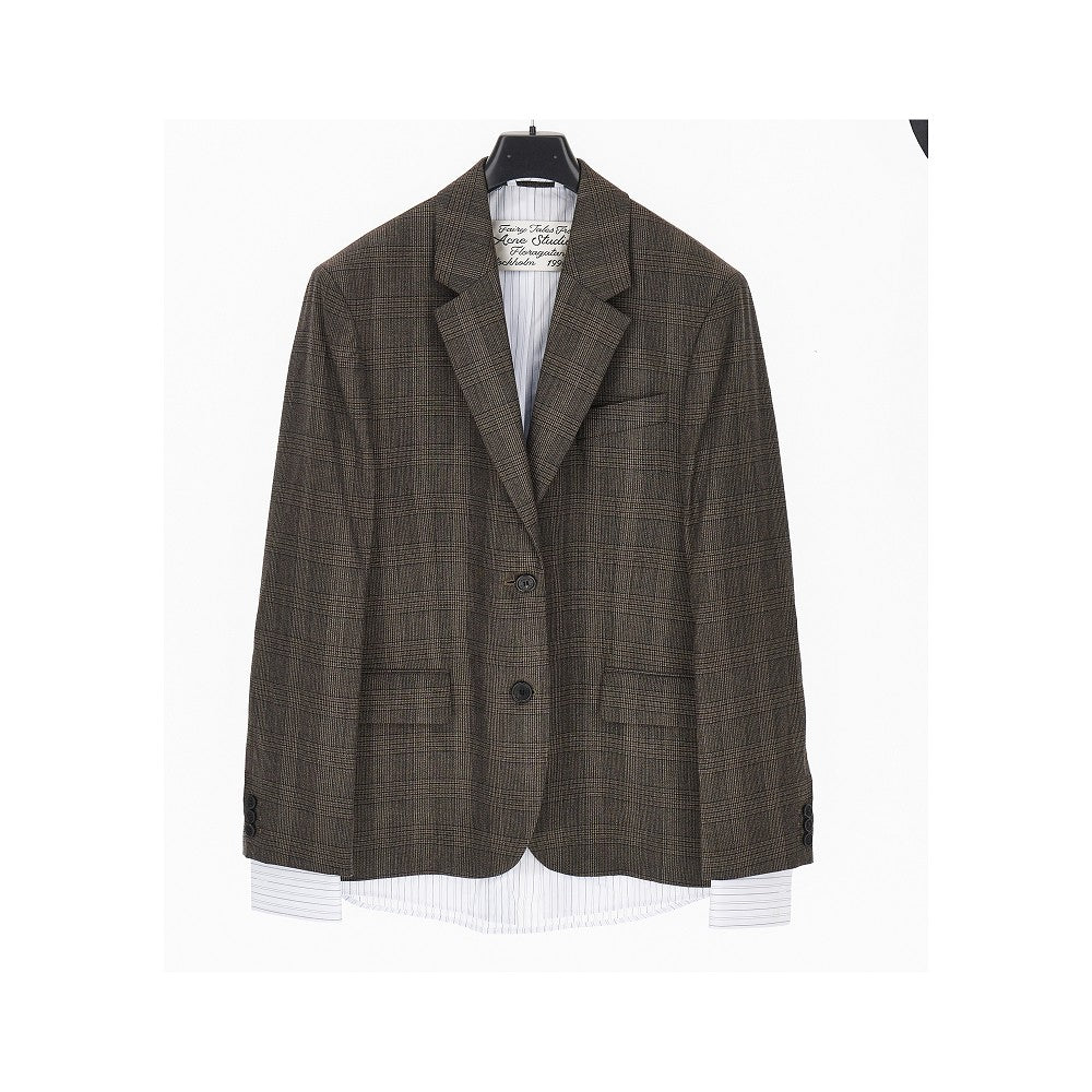 Acne Studios Layering-effect oversized blazer jacket