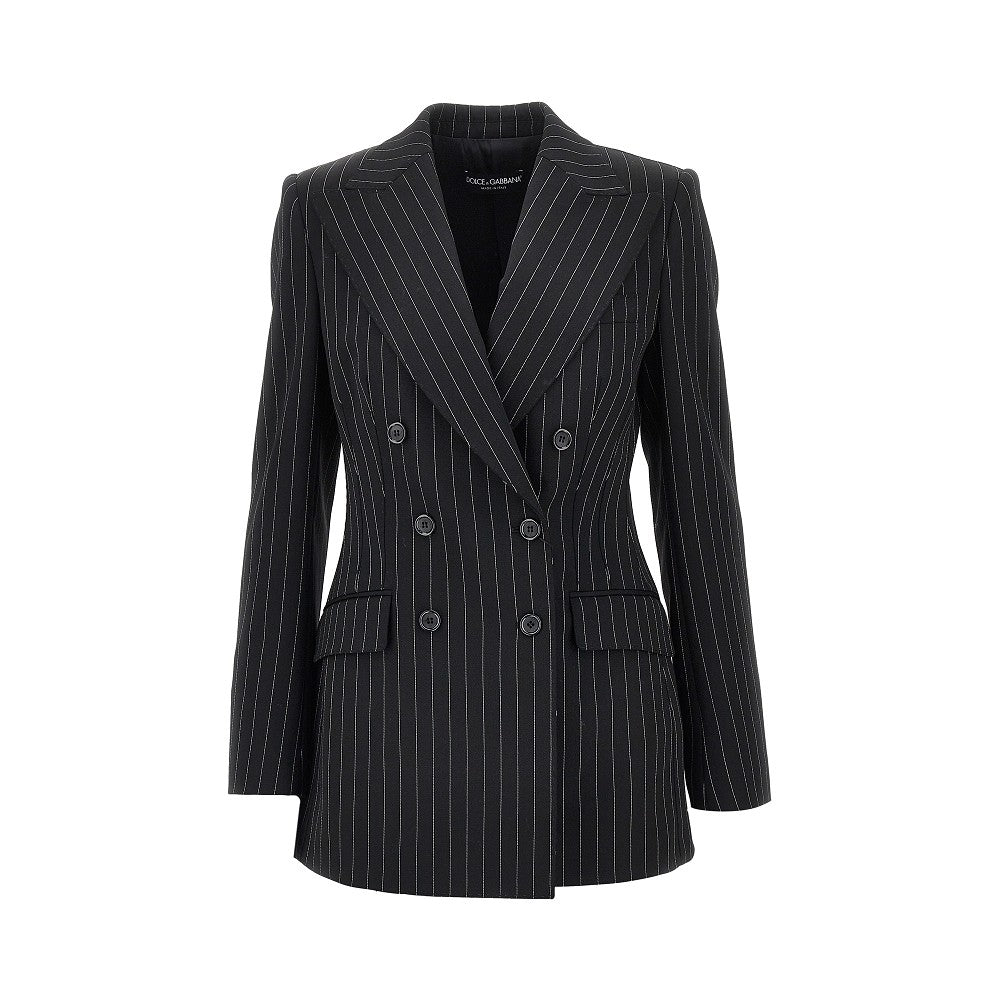 Dolce & Gabbana Pinstriped wool double-breasted jacket