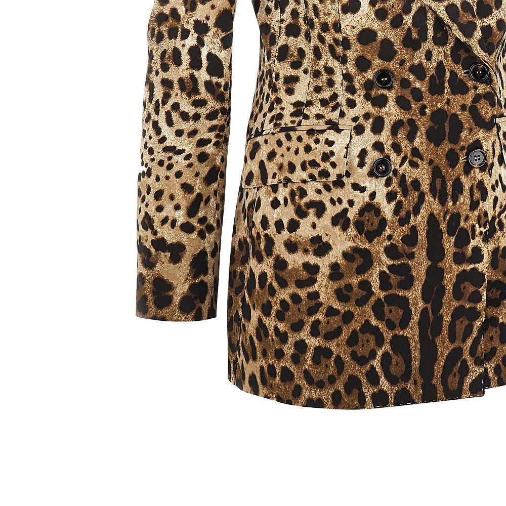 Dolce & Gabbana Double-breasted jacket with animal print