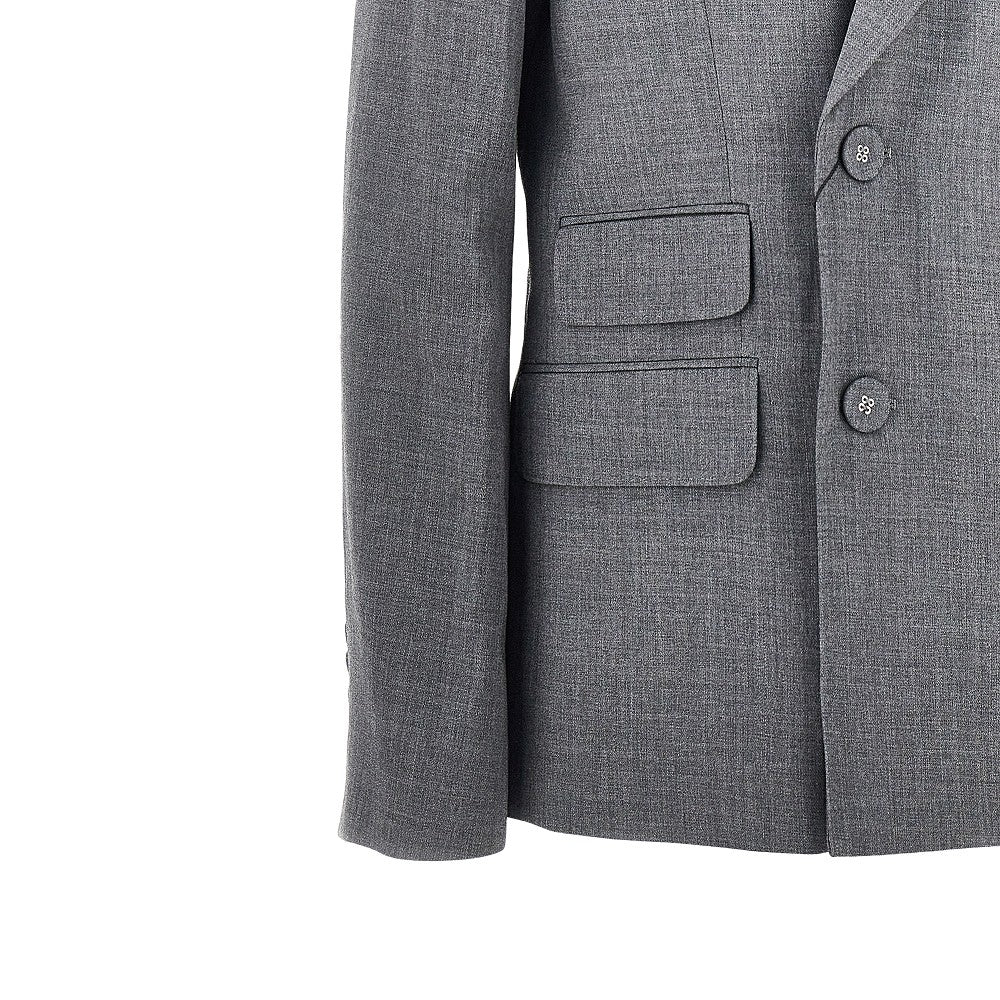Ami Paris Double-breasted wool blazer with belt