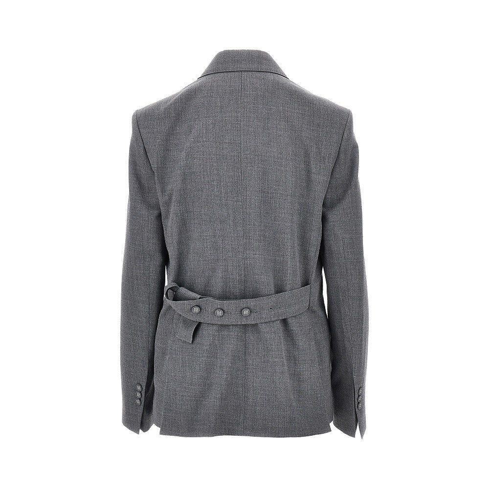 Ami Paris Double-breasted wool blazer with belt