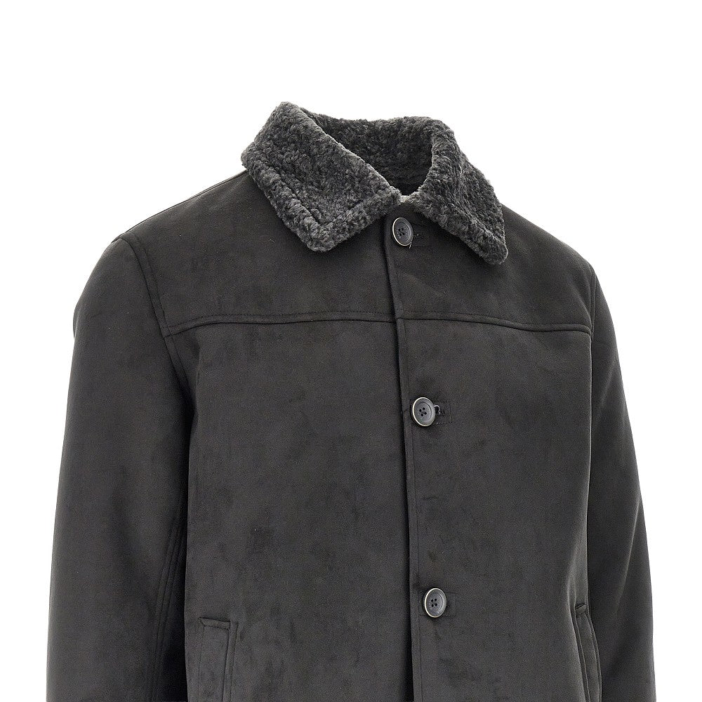 Herno Suede and shearling effect jacket