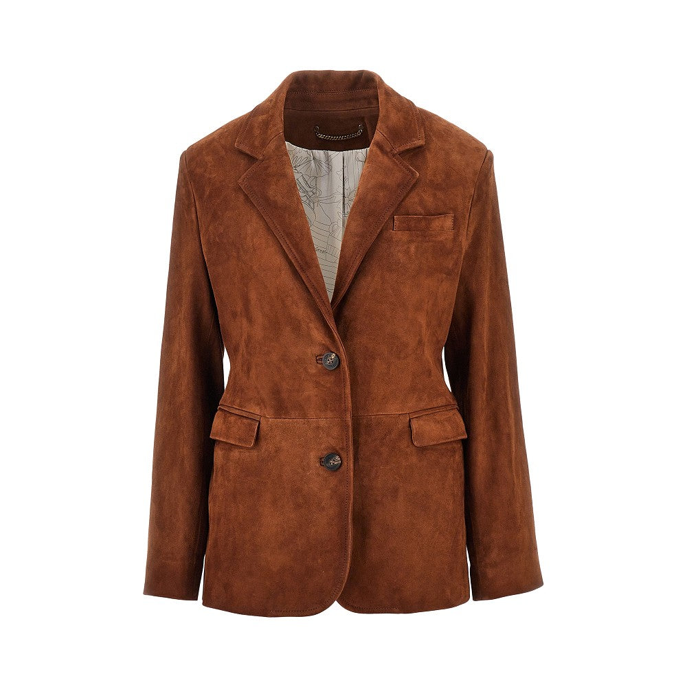 Golden Goose 'Robyn' suede leather single-breasted jacket