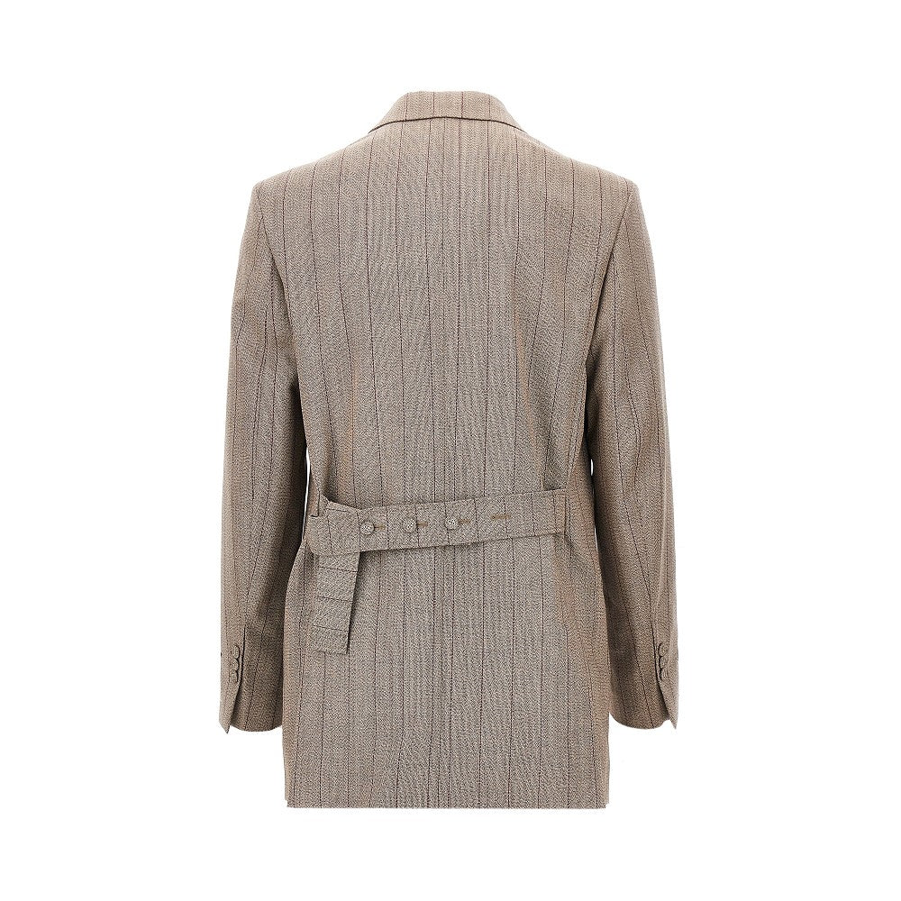 Ami Paris Double-breasted wool jacket with martingale