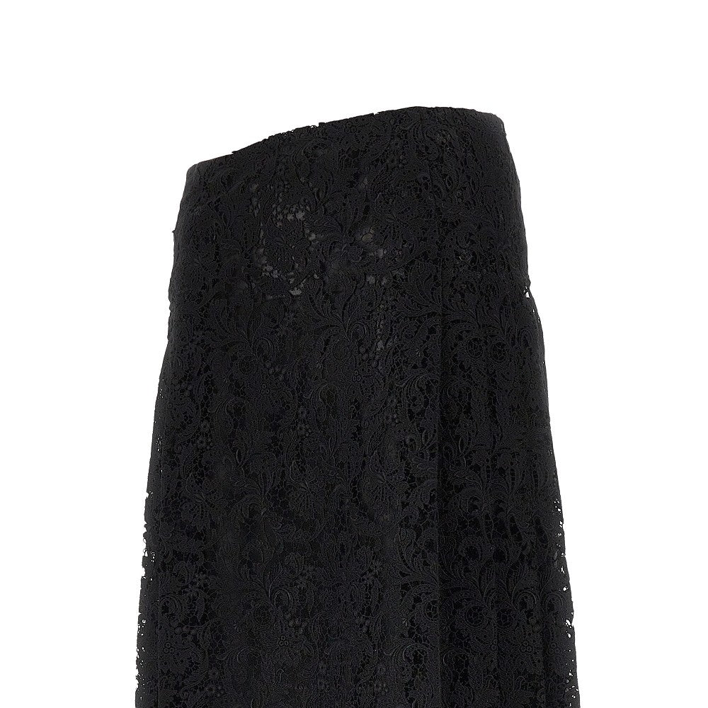 Fendi Macramè lace midi skirt