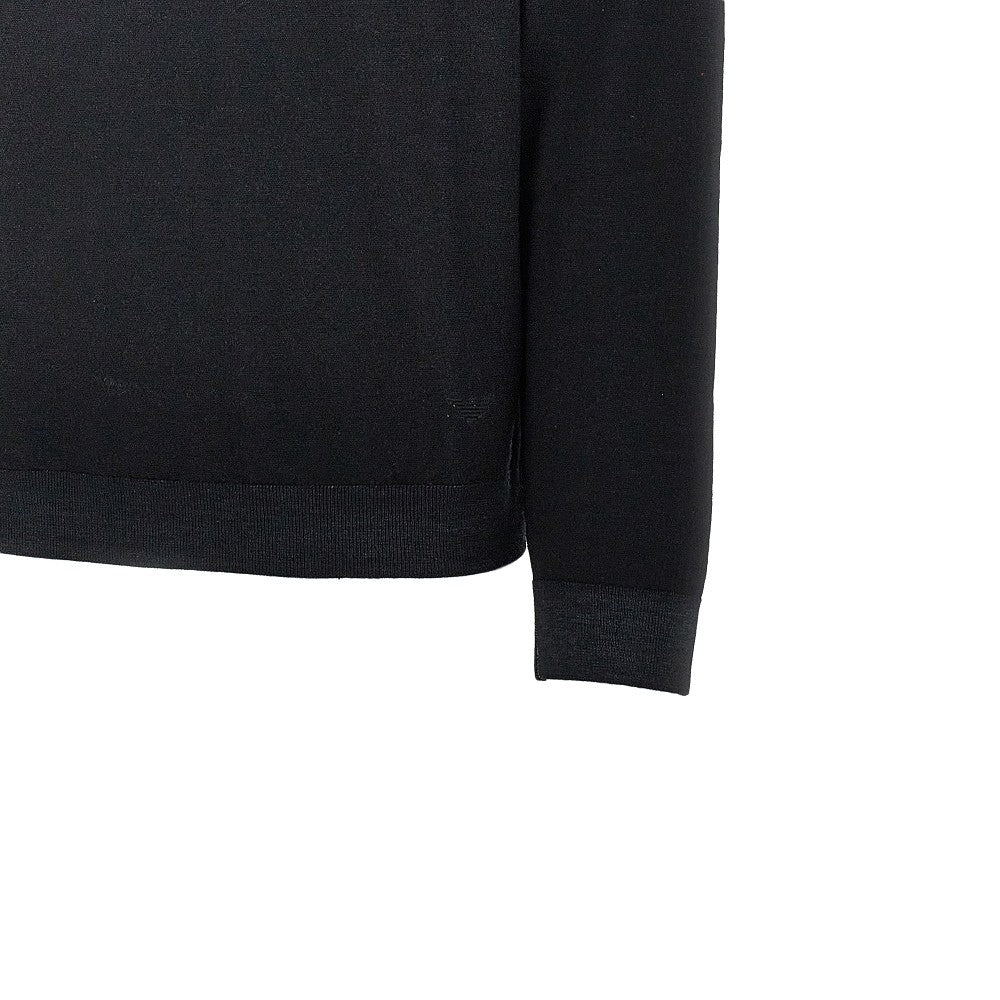 Emporio Armani Garment dyed wool crewneck sweater