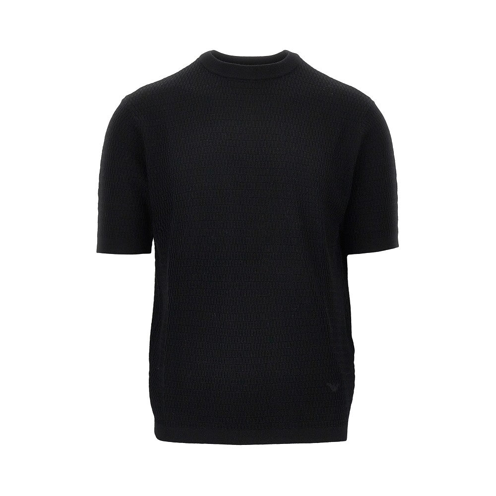 Emporio Armani Virgin wool knitted T-shirt