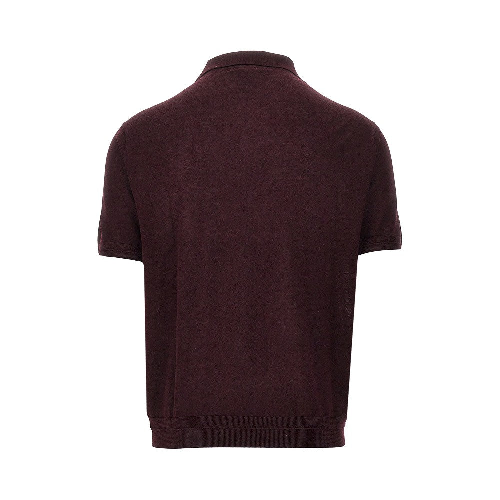 Emporio Armani Virgin wool and silk polo shirt