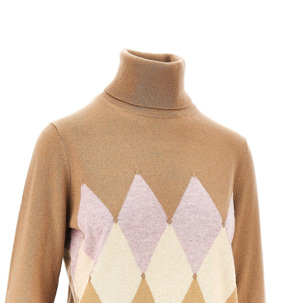 Ballantyne Lozenge cashmere turtleneck sweater