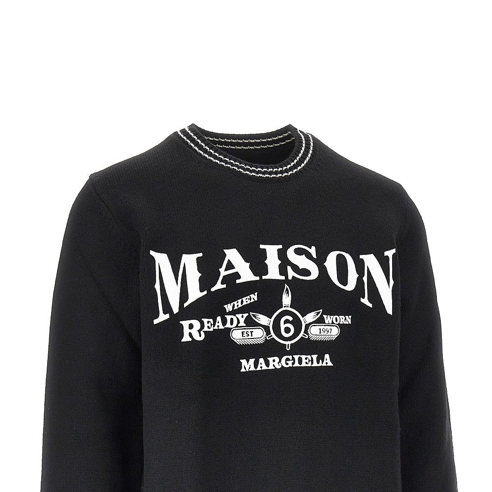 MM6 Maison Margiela 'Ready When Worn' embroidery sweater