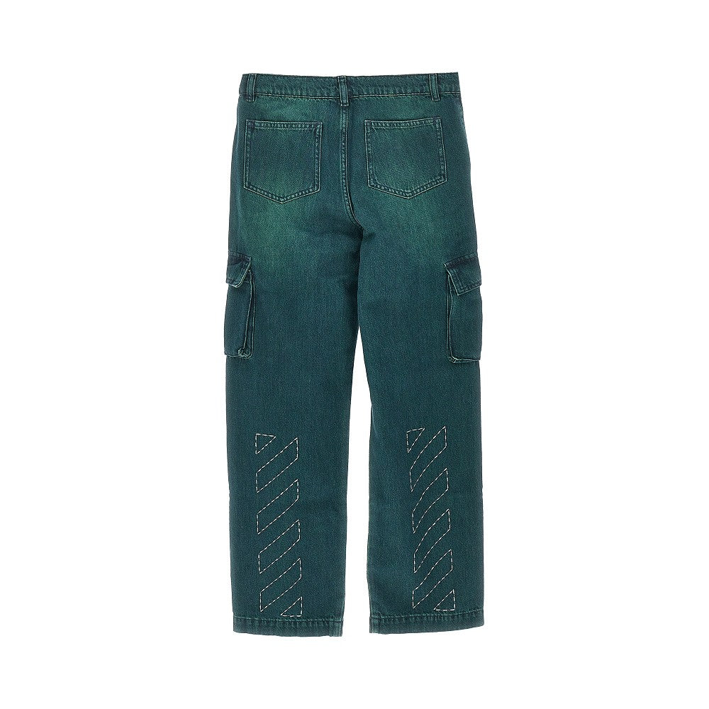 Off-White 'Diag Stitch' denim cargo pants