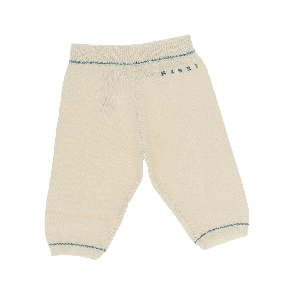 Marni Logo embroidery knitted pants